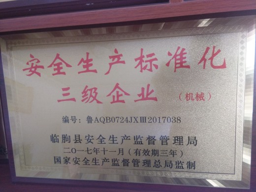 安全生產(chǎn)標(biāo)準(zhǔn)化三級企業(yè)